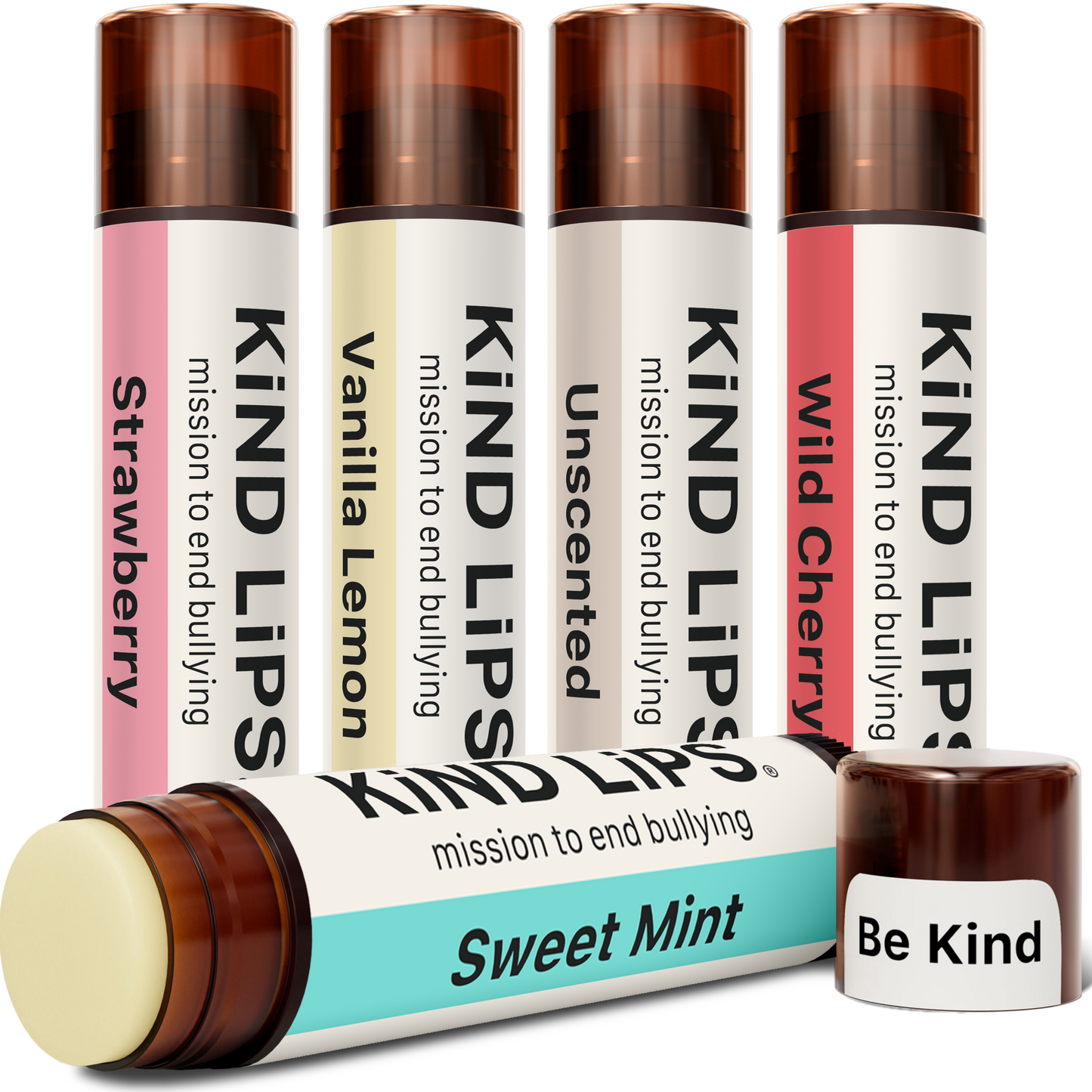 Kind Lips Organic Lip Balm Variety 5 Pack | Multiple Flavors | Made in USA